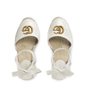 Gucci Leather Platform Espadrille Never Worn!